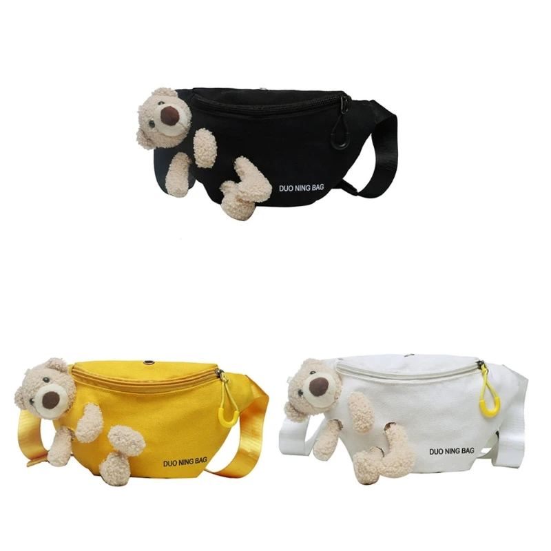 Нагрудная сумка с милым медведем модный универсальный мессенджер из ткани