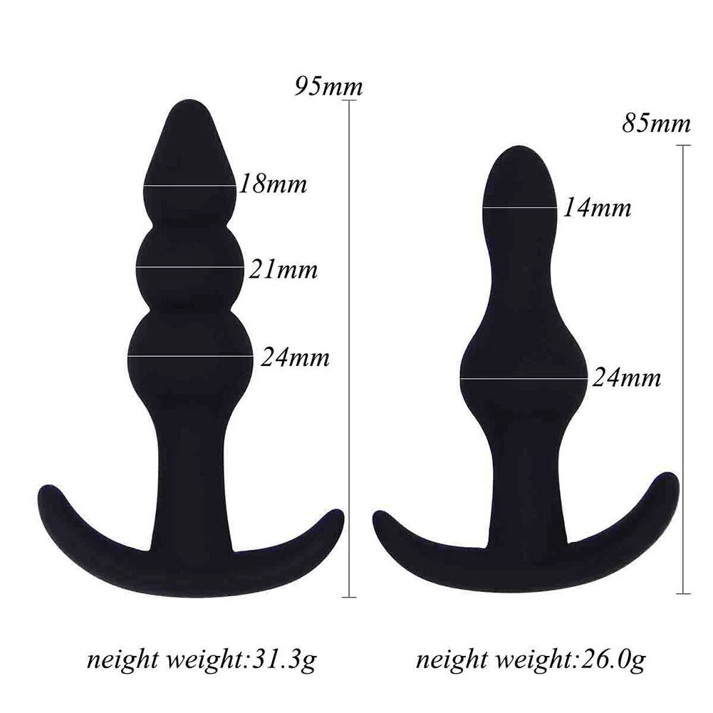 2 шт. силиконовый массажер в форме якоря безопасный нетоксичный Анальная пробка