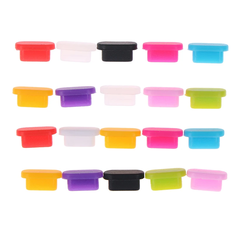 

5Pcs colorful silicone anti dust cover stopper dustproof type-c dust plug