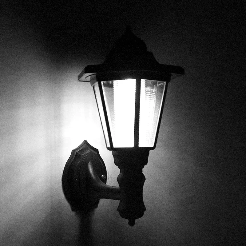

Solar Wall Lantern Wall Lamp, Solar Waterproof Wall Light Outdoor Wall Sconce Led Hexagon Light Fixture for Wall, Garage, Front
