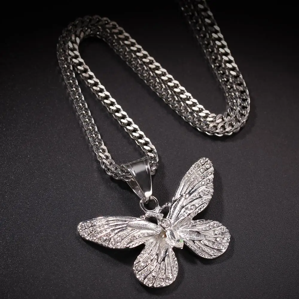 Массивные ожерелья бабочки подвески женские чокеры воротник цепочка с водной