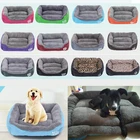 Конура собаки кровати мягкие пушистые теплые для кошек, подушка с рисунком корзины диван закрытый Водонепроницаемый зимний спальный диван товары аксессуары Принадлежности для животных
