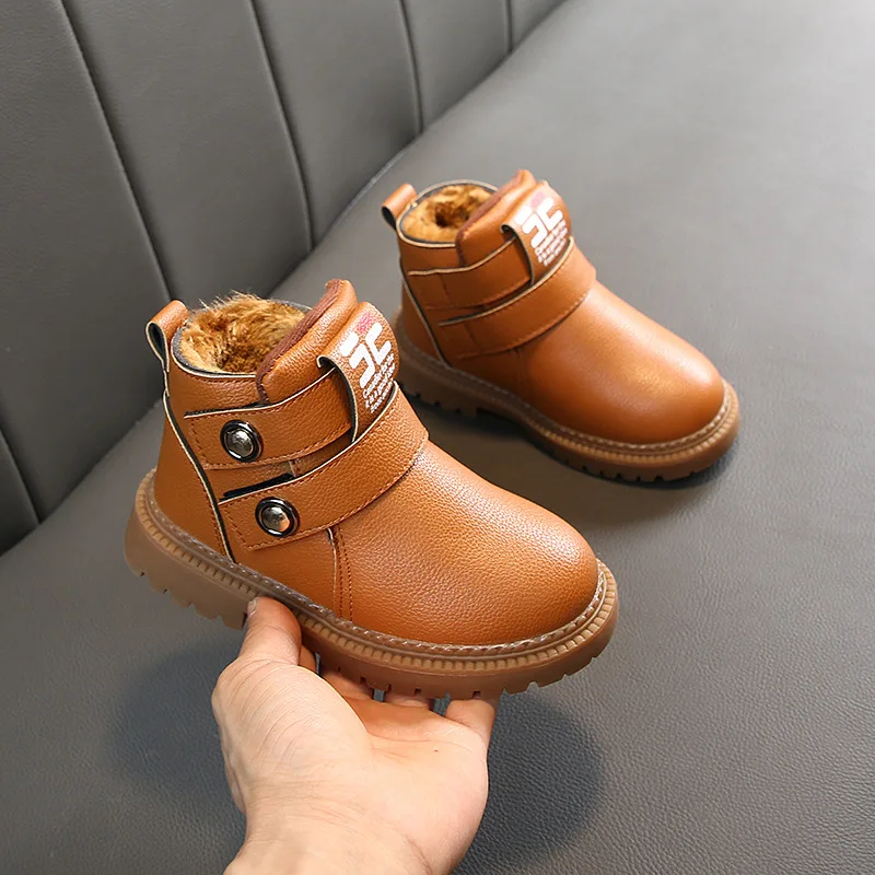 Детская повседневная обувь новые зимние ботинки Martin модная кожаная для