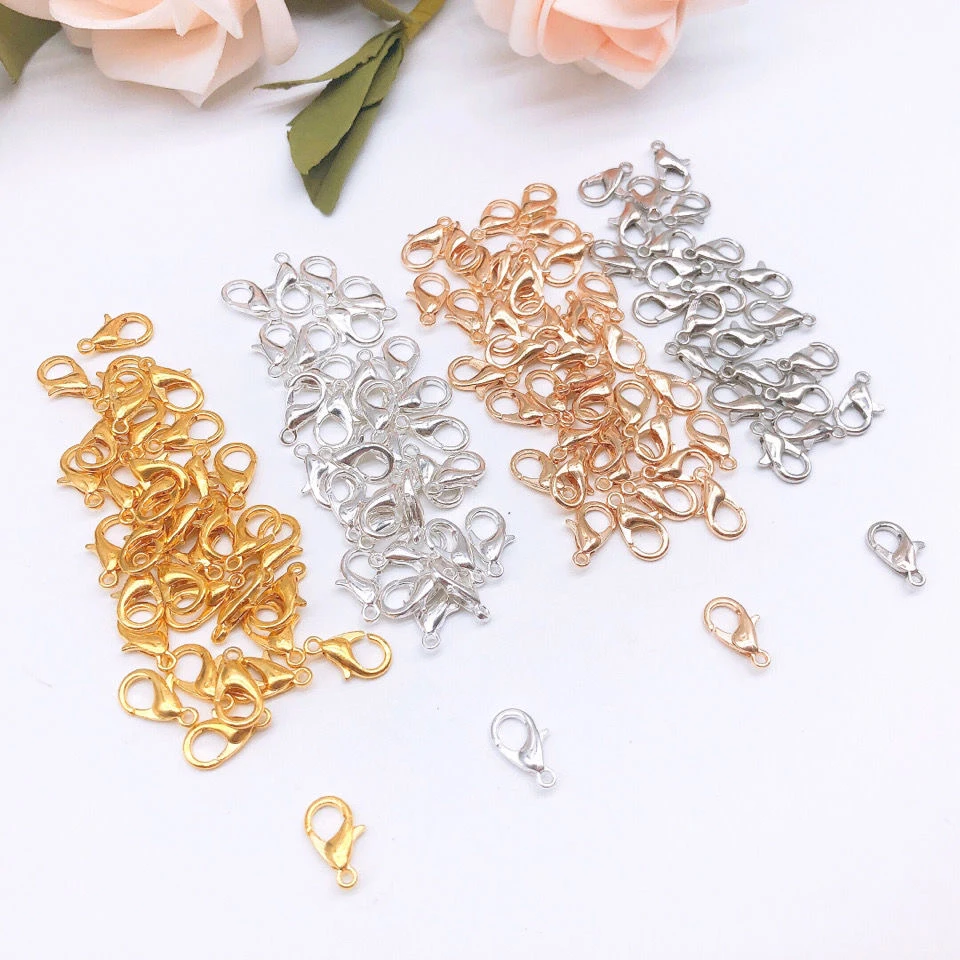 

100pcs/lot Stainless Steel Lobster Clasp Hooks End Clasps Connectors for Necklace&Bracelet Chain DIY Fashion Jewelry Findings