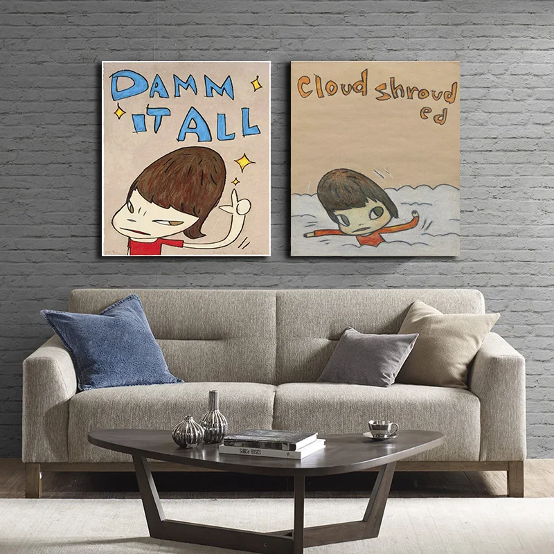 Yoshitomo Nara Poster Painting Printed Pictures Wall Art Posters and Prints Artwork Cuadros Home Decor for Living Room | Дом и сад