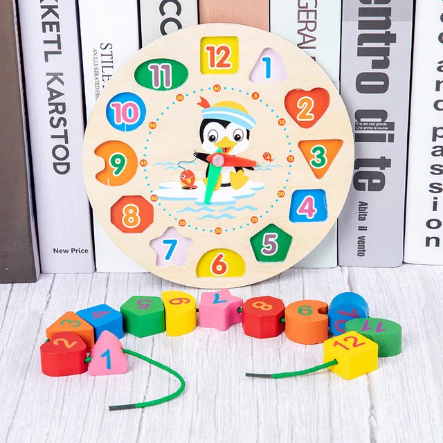 17cm Горячая Распродажа, красочные деревянные блоки, детские игрушки, музыкальные детские погремушки игрушки, графические познавательные Ранние развивающие игрушки для детей 0-12 месяцев - Цвет: 17cm