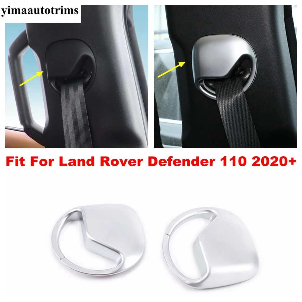

Car Seat Safety Belt Buckle Cap Decoration Cover Trim For Land Rover Defender 110 2020 2021 2022 ABS Matte Accessories Interior
