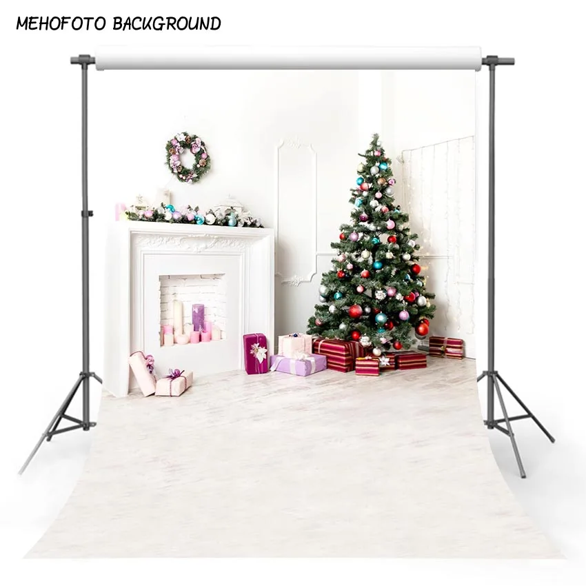 

Рождественский фон камин дерево зима снег окно интерьер ребенок день рождения фотография фон для фотостудии