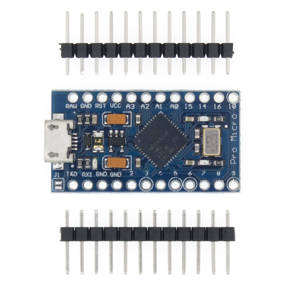 Фото TENSTAR ROBOT Pro Micro, с Загрузчиком, черный/синий ATmega32U4 5 В/16 МГц, модуль контроллера Mega32U4 leonardo для arduino №3