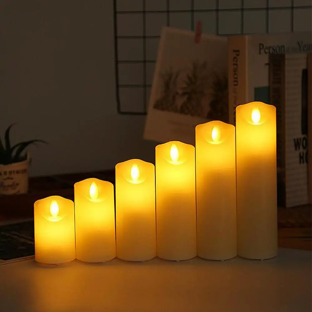 Светодиодный светильник для свечей 1 шт. беспламенный гладкий мерцающий