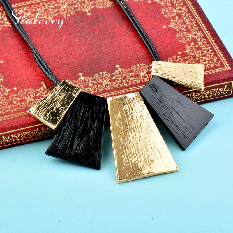 SINLEERY boho большой металлический геометрический кулон массивное ожерелье