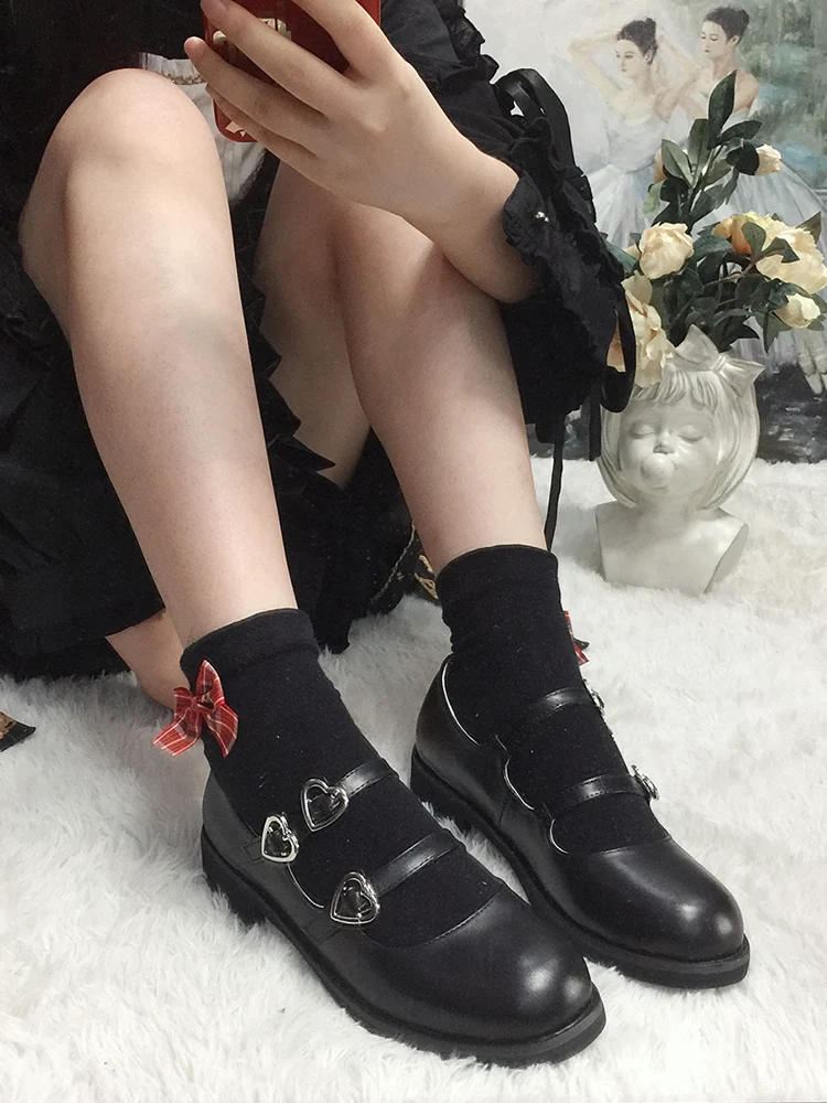 Кожаные туфли JK uniform для девушек во французском стиле коричневые черные