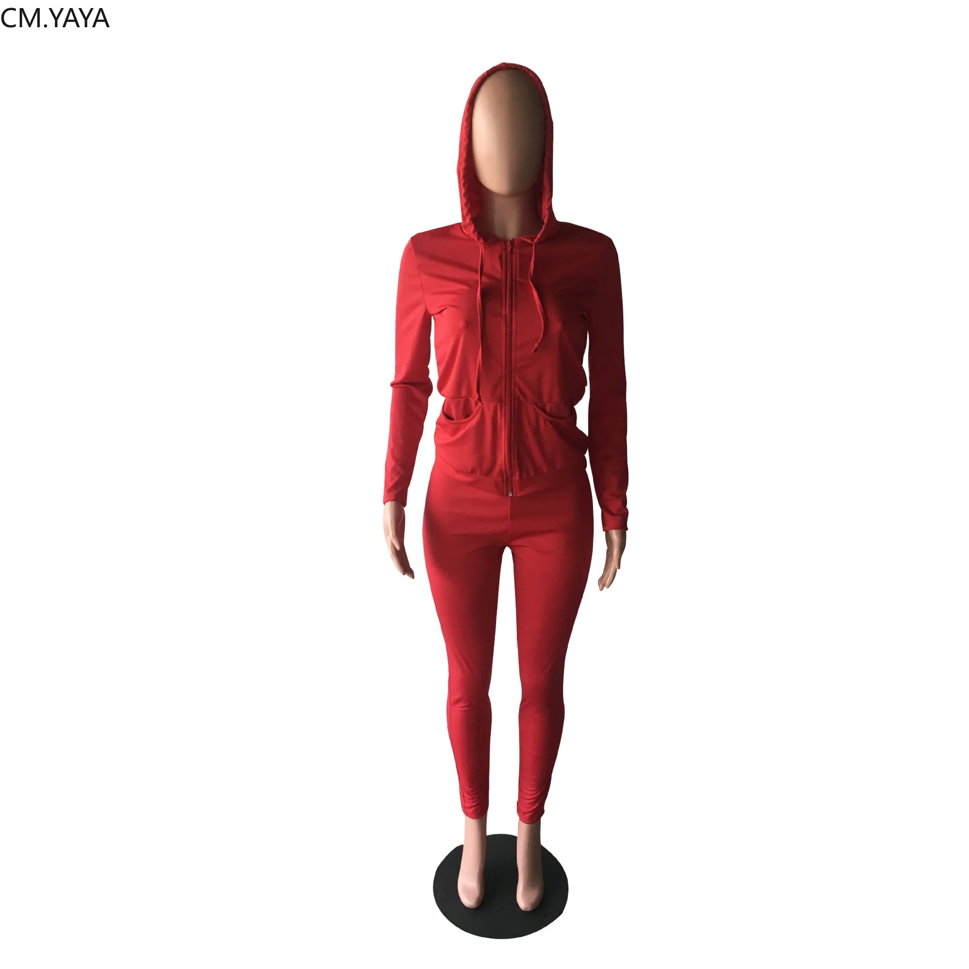 Новинка 2019 женский осенне-зимний костюм из куртки с капюшоном и брюк комплект