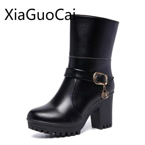 Женские ботинки Martin высокого качества теплые зимние женские на платформе для верховой езды повседневные из