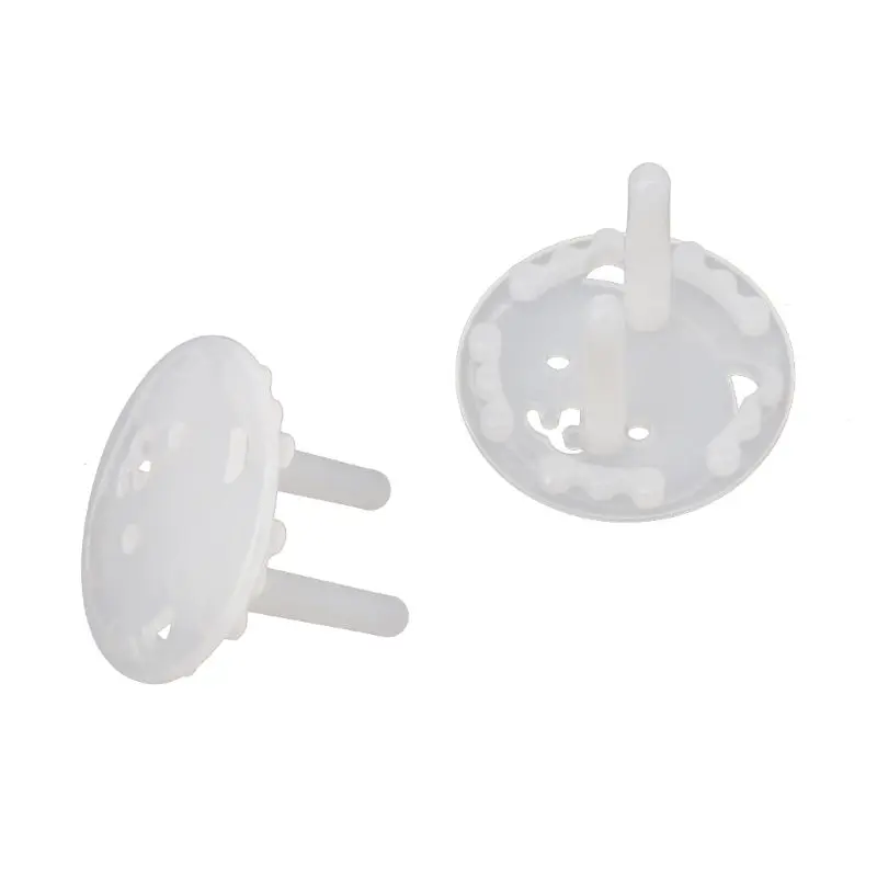 Cubierta de toma de corriente con soporte europeo, Protector de enchufes a prueba de golpes el&eacute;ctricos para Beb&eacute; y Ni&ntilde;o, con 2 orificios, 10 Uds.-1