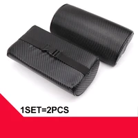 2pcslot carbon fiber black car headrest neck safety pillow pad auto interior accessory