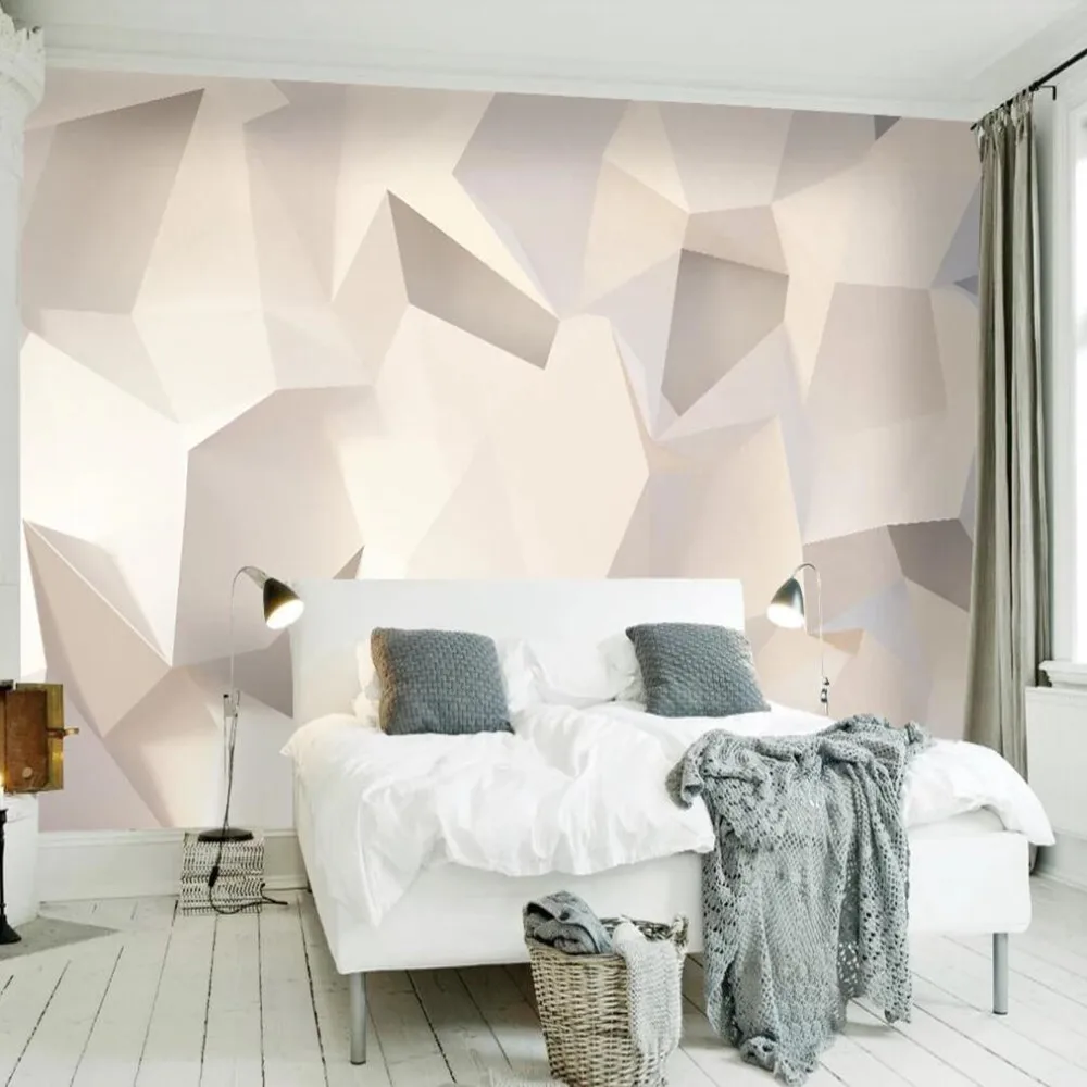 Milofi Пользовательские Большие Настенные обои стены трёхмерные геометрический