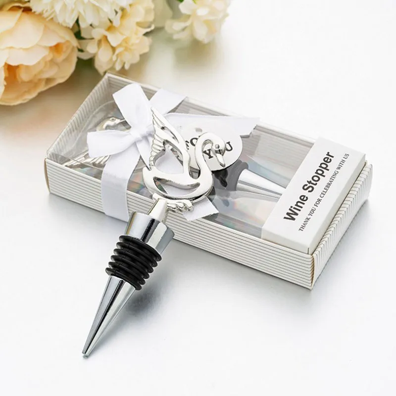 

Stainless Steel Swan design Stopper Wedding Party Favors Gift Wholesale Wedding Gift for Guests