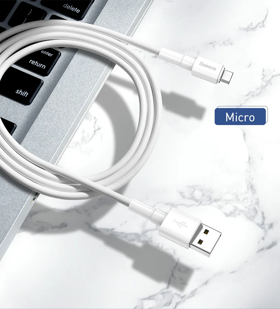 Baseus usb type-C кабель для samsung iPhone XR Xs Max USB кабель 3A Быстрая зарядка type C кабель для зарядного устройства Micro USB кабель для передачи данных