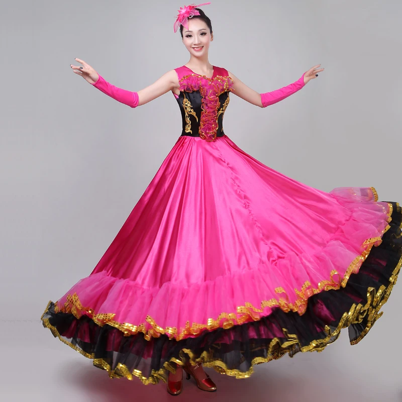 Новинка 2020 женское блестящее платье цыганская одежда длинное современное DL5729 |