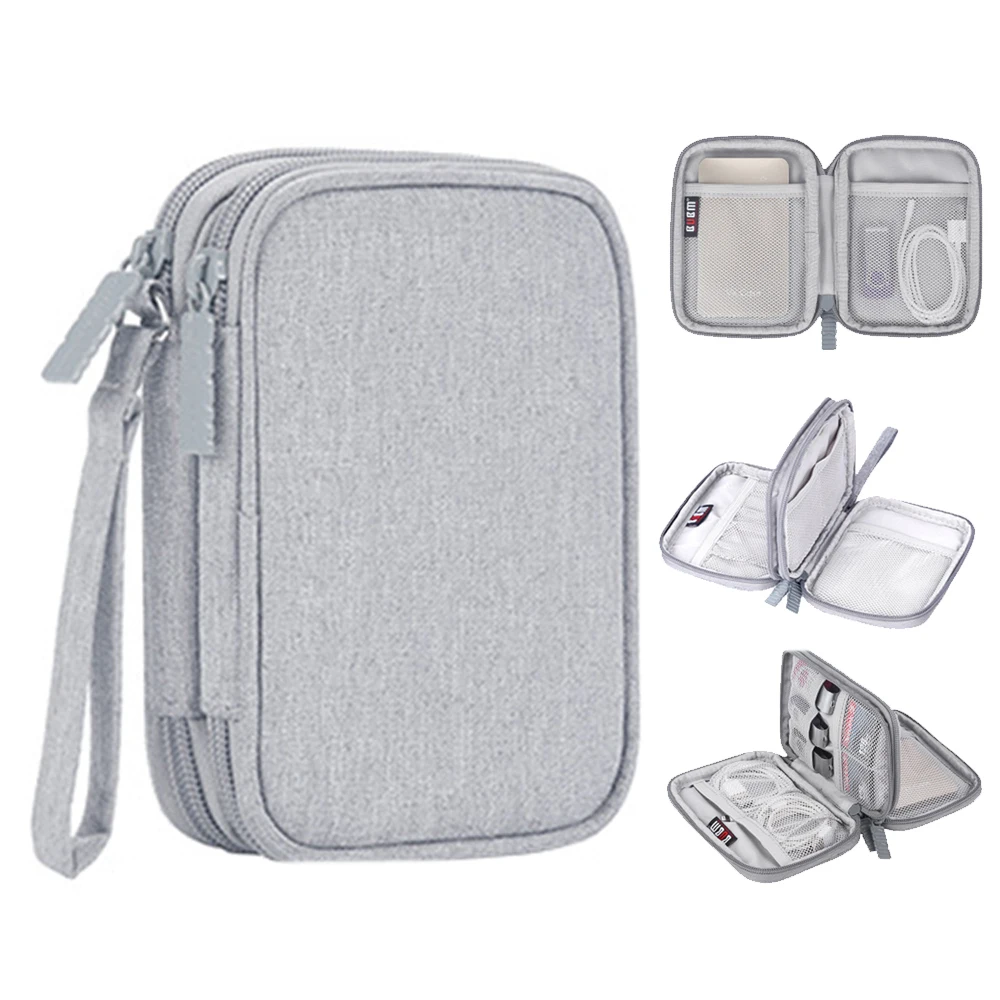 travel organizer bag pouchmini electronic accessories storage bag for power bank phoneusb cables and other phone kits free global shipping