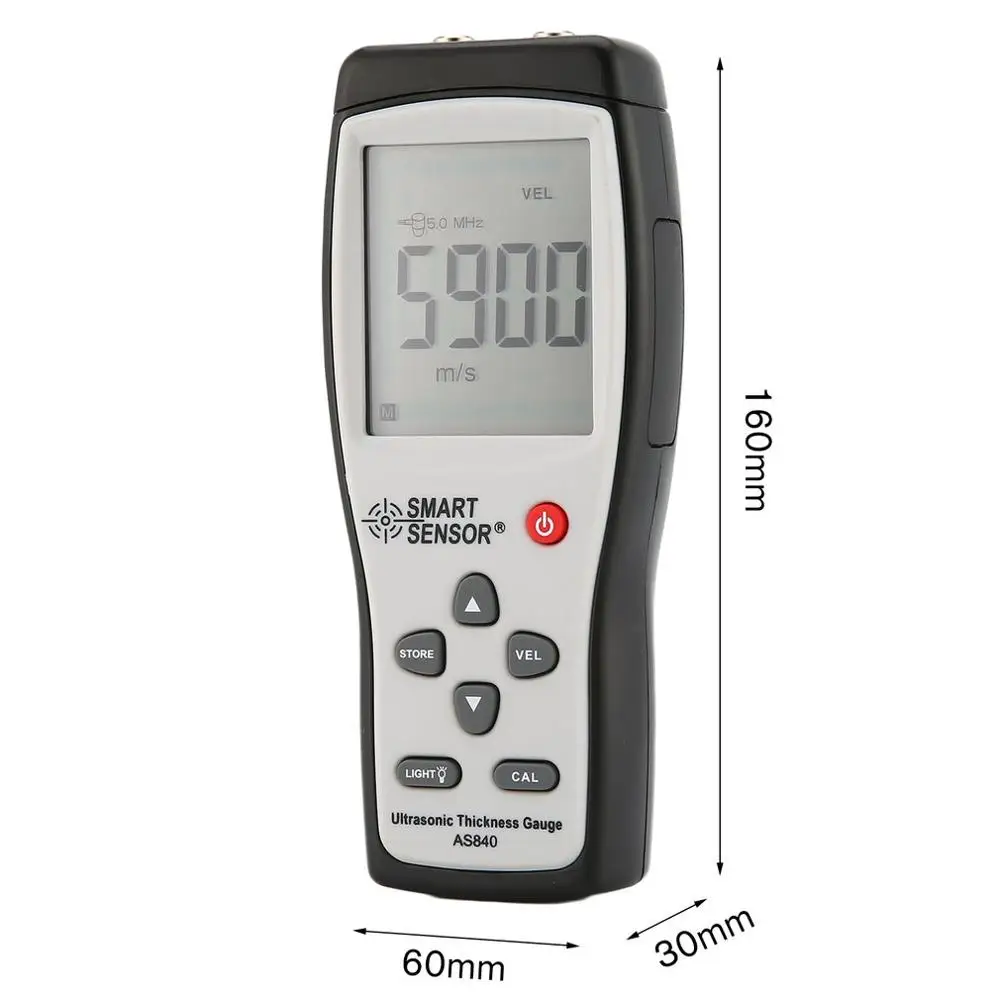 Цифровой ультразвуковой измеритель толщины звука скорости металла тестер