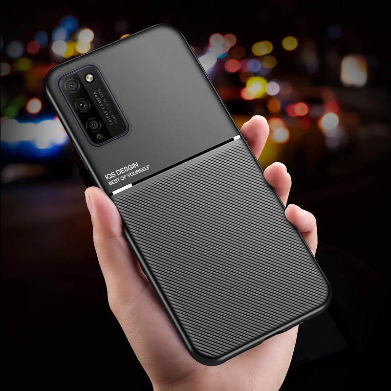 Матовый кожаный автомобильный противоударный чехол для Huawei Honor 30 30S 20 20i 10i 9X 8X Play