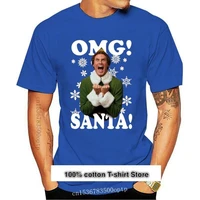 camiseta estampada de elfo de navidad camiseta divertida de pap%c3%a1 noel omg nueva