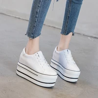 swyivy womens muffin shoes white sneakers genuine leather autumn 2020 new female platform sneakers black casual shoes female