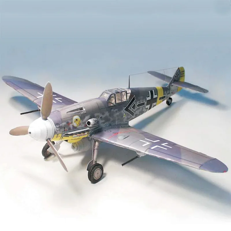 

DIY 1:32 German Fighter Messerschmitt Bf-109 G6 / G14 Paper Model True Scale Building Sets Educational Toys Military Model Gift