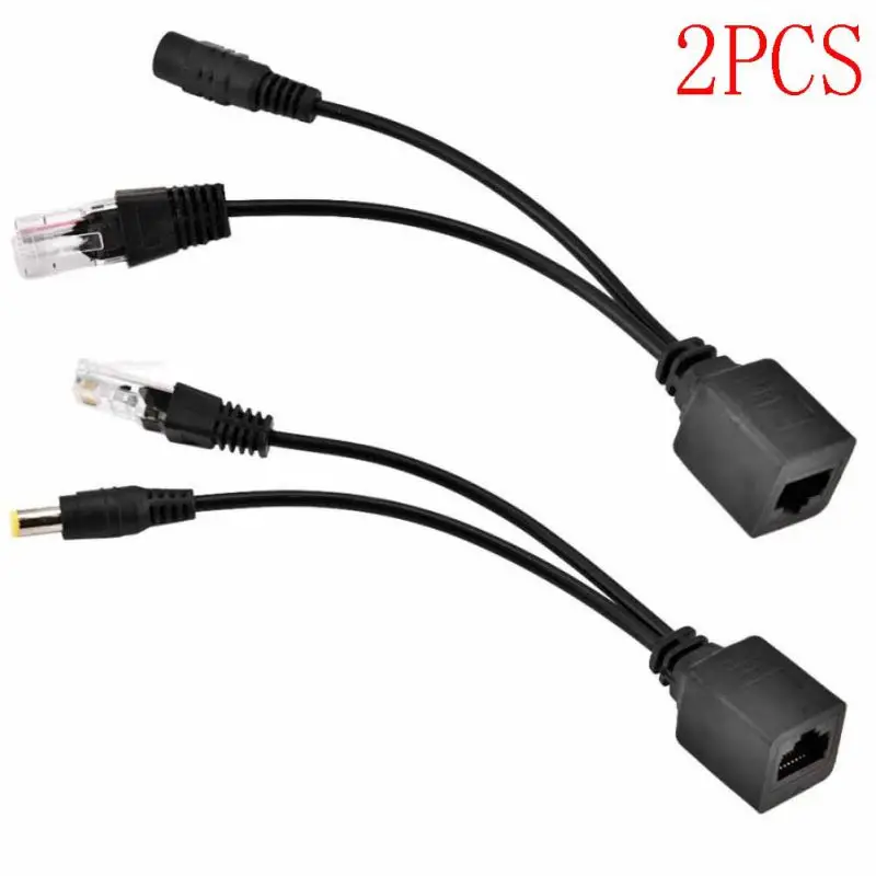 

1 Pair POE Adapter Cable RJ45 Injector Splitter Kit Tape Screened Passive Power Over Ethernet Synthesizer Separator Combiner