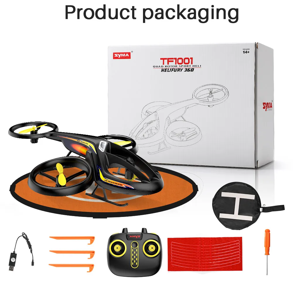 Syma официальный Радиоуправляемый вертолет Дрон Квадрокоптер с посадочной