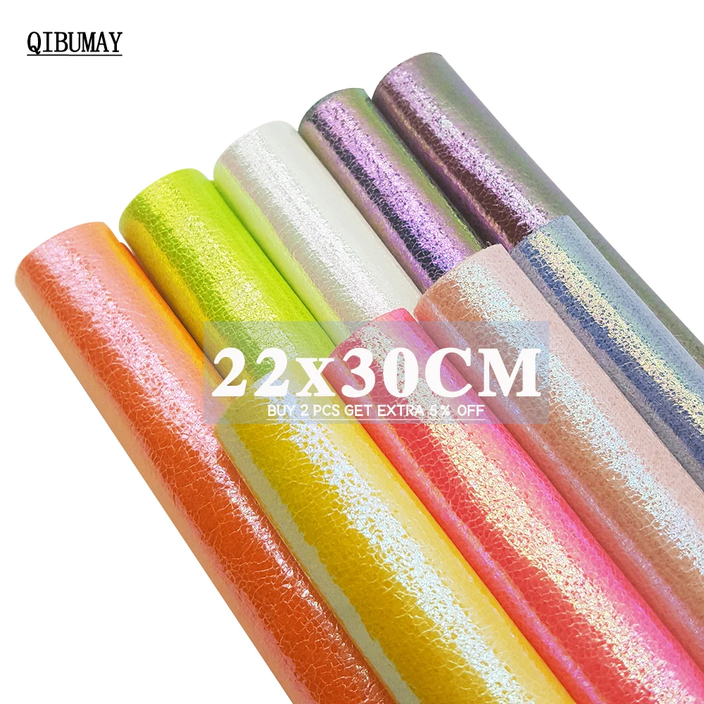 QIBUMAY A4 неоновая виниловая ткань мягкий однотонный домашний текстиль сделай сам