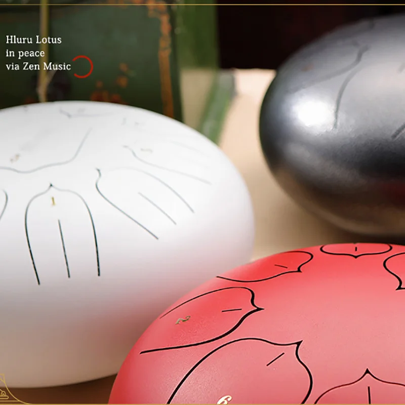 Барабан с язычком из стали барабан пальцевыми люльками для йоги медитации 6