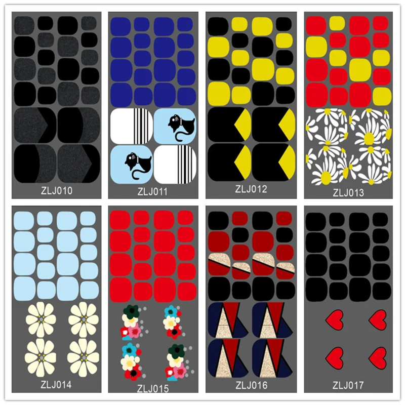 22 Типсы новый стиль лак для ногтей наклейки маникюра фольга самоклеющиеся