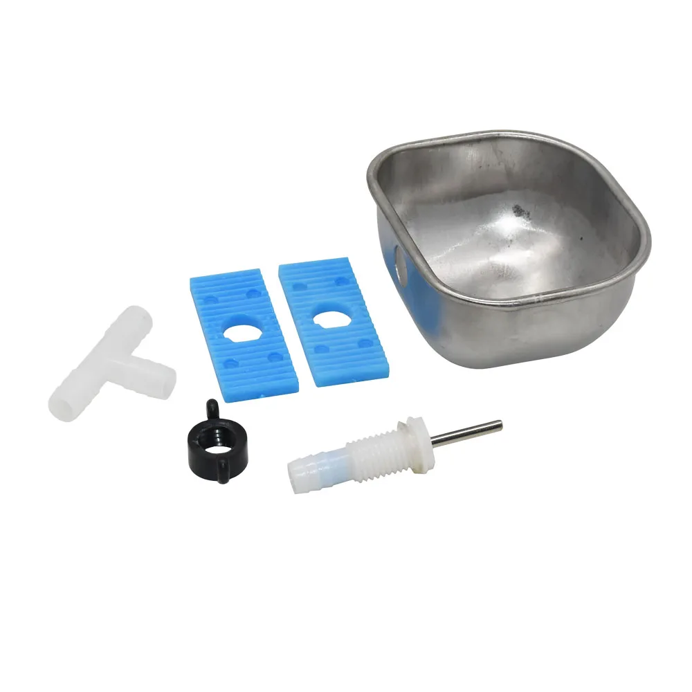 

Stainless Steel Rabbit Water Bowl Farm Rabbit Automatic Drinker Rabbit cage fix cup Raising Fox Mink Drinking Bowl 1 Pc