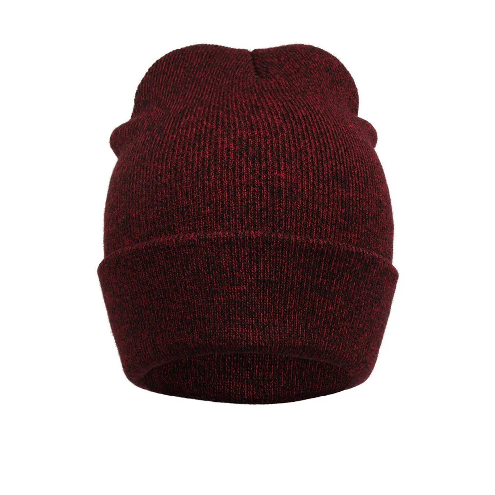 

Solid Color Knitted Unisex Beanies Outdoors Winter Warm Crochet Ski Men Women Hat Breathable Keep Warm Anti-slip Adults Skullies