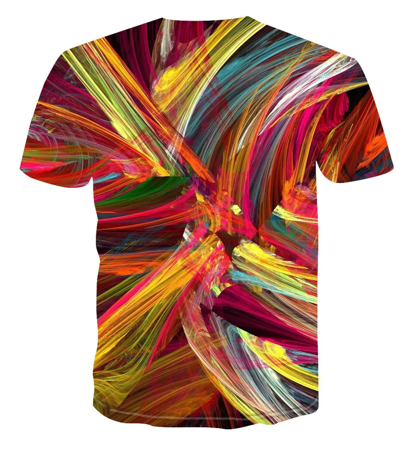 Популярная модная футболка с геометрическим рисунком Мужская Простая цветная 3d
