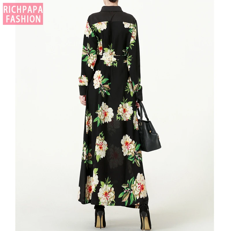 Женское шифоновое платье рубашка в стиле бохо длинное африканском с цветочным