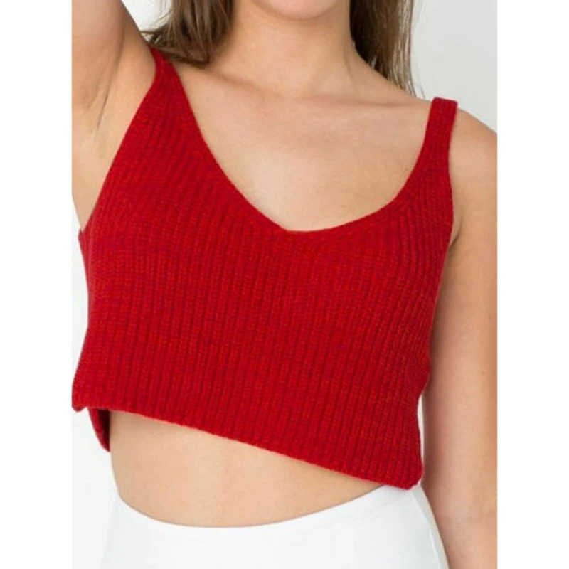 Женский свободный топ на бретельках повседневный трикотажный