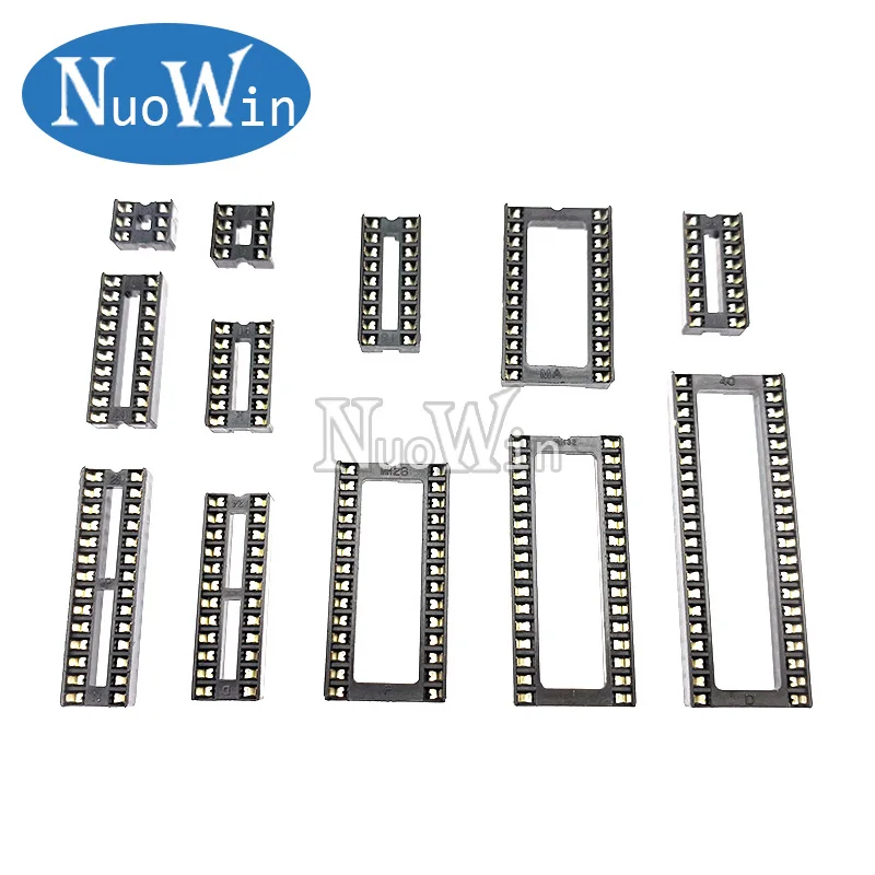 

200PCS IC Sockets DIP6 DIP8 DIP14 DIP16 DIP18 DIP20 DIP28 DIP40 pins Connector DIP Socket 6 8 14 16 18 20 24 28 40 pin