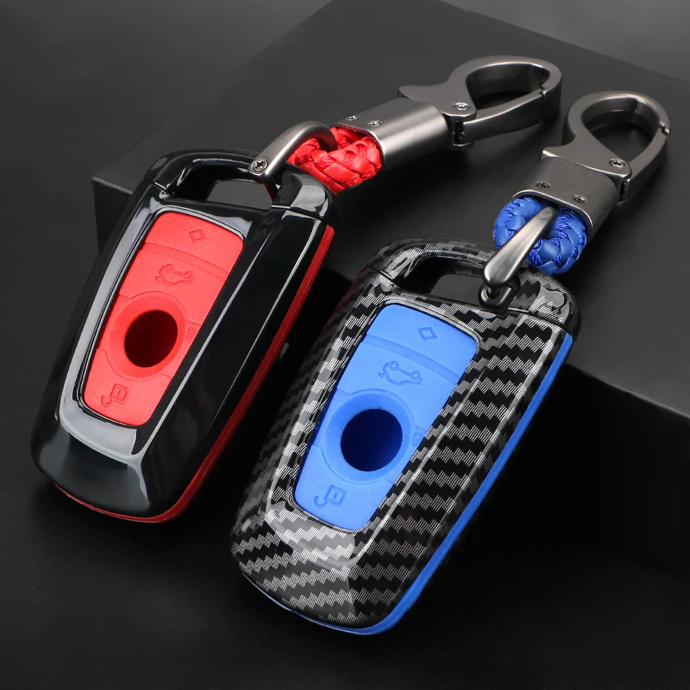 

Car Key Case Cover For BMW 1 2 3 4 5 6 7 Series X1 X3 X4 X5 X6 F30 F34 F10 F07 F20 G30 F15 F16 With keychain 1Set