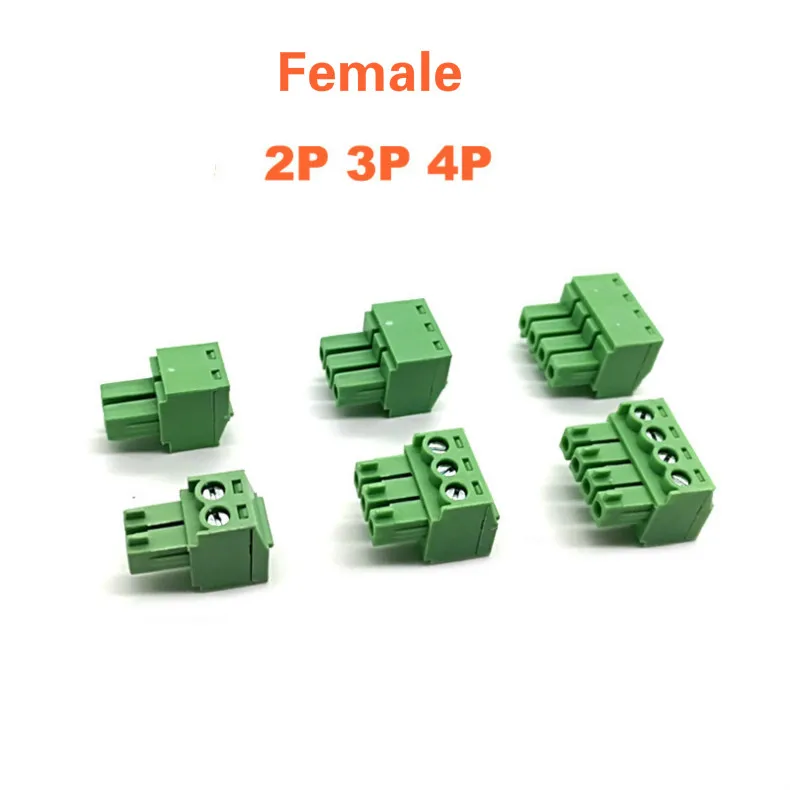 100 шт. 15edgk/2edgk 3. 81 мм 2P 3P 4P 12P прямоугольный винтовой разъем PCB штекер/гнездо