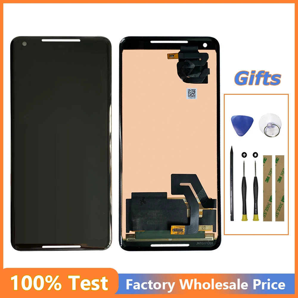 

ЖК-дисплей 6,0 дюйма с сенсорным экраном для Google Pixel 2 XL G011C, без рамки, ЖК-дисплей, дисплей с цифровой преобразователем в сборе с инструментами, ...