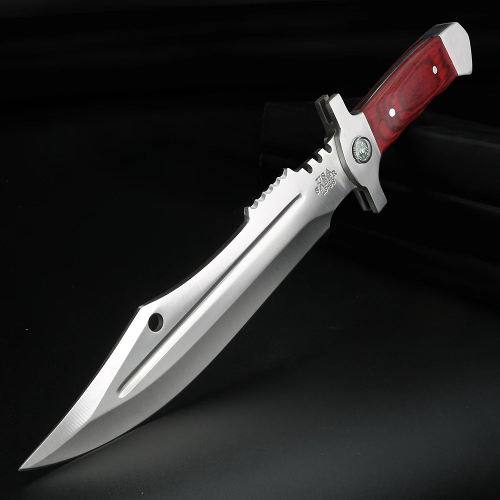 Нож для выживания на природе нож с фиксированным клинком охотничий деревянной