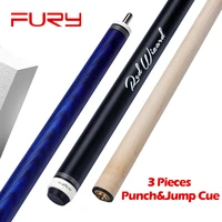 fury ea billiard 3 pieces punchjump cue stick 55 58 13 5mm tip maple ashwood billar break jump cue kit for dropshipping