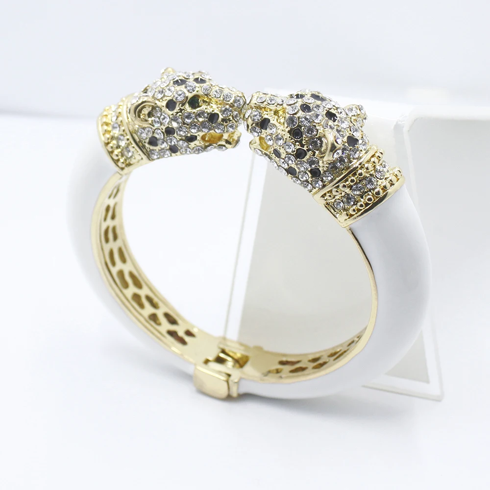 GrayBirds Высокое качество Кристалл Эмаль эпоксидная животное браслеты пантера