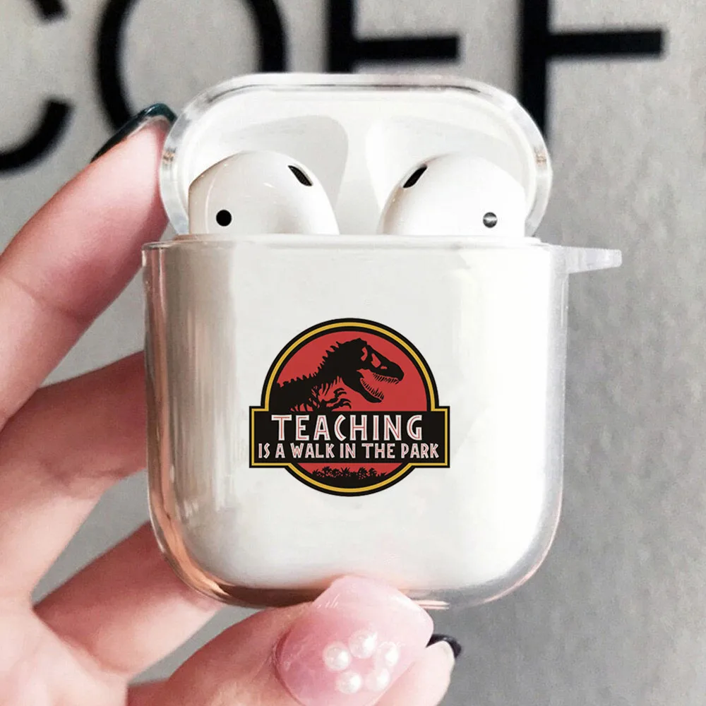 

Funny Teaching Walk printed TPU Case For AirPods 1 2 Wireless Bluetooth Case For Air Pods Earphone Accessories Charging Box