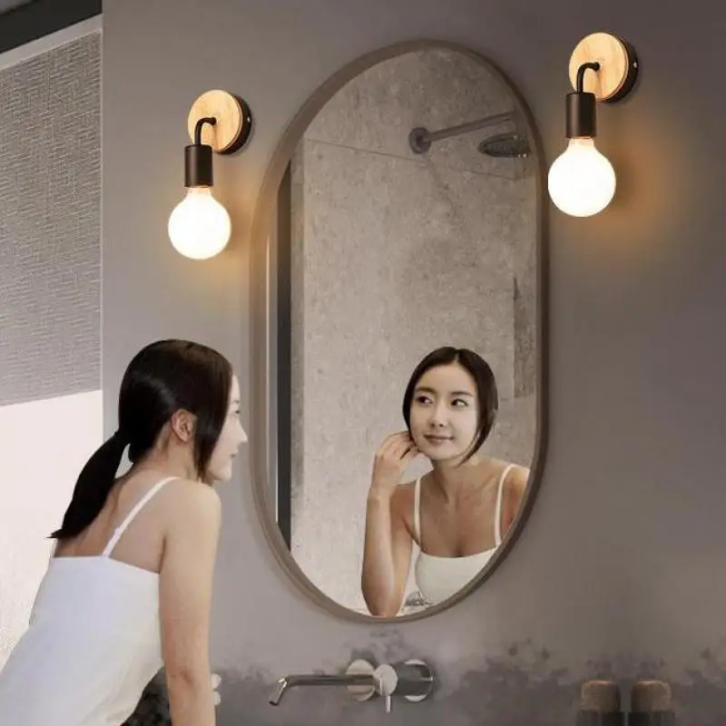 Современный деревянный настенный светильник бра Крытый s для домашний