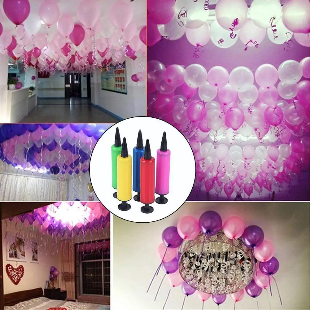 

1Pcs Portable Mini Pump Manual Balloon Inflator Wedding Color Balloon Plastic Children's Random Toys Party Cartoon Tools Bl S4I8